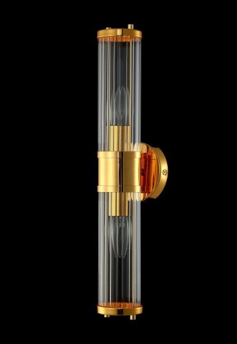 Бра SANCHO AP2 GOLD Crystal Lux прозрачный на 2 лампы, основание золотое в стиле классический  фото 3